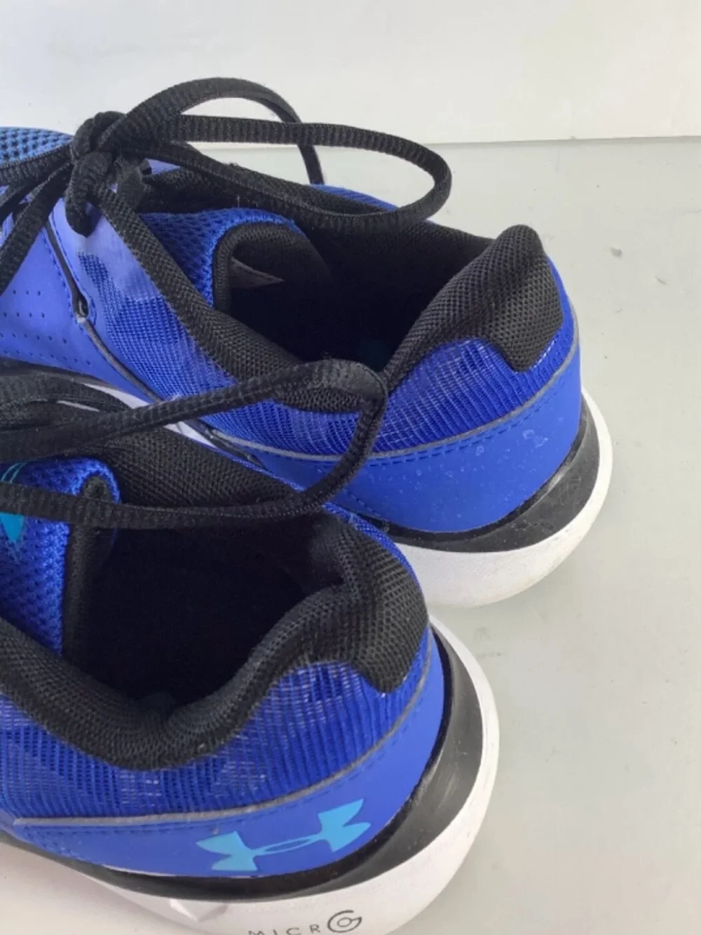 Under Armour Mens Micro G 1273970-907 Blue Running Shoes Sneakers Size 7